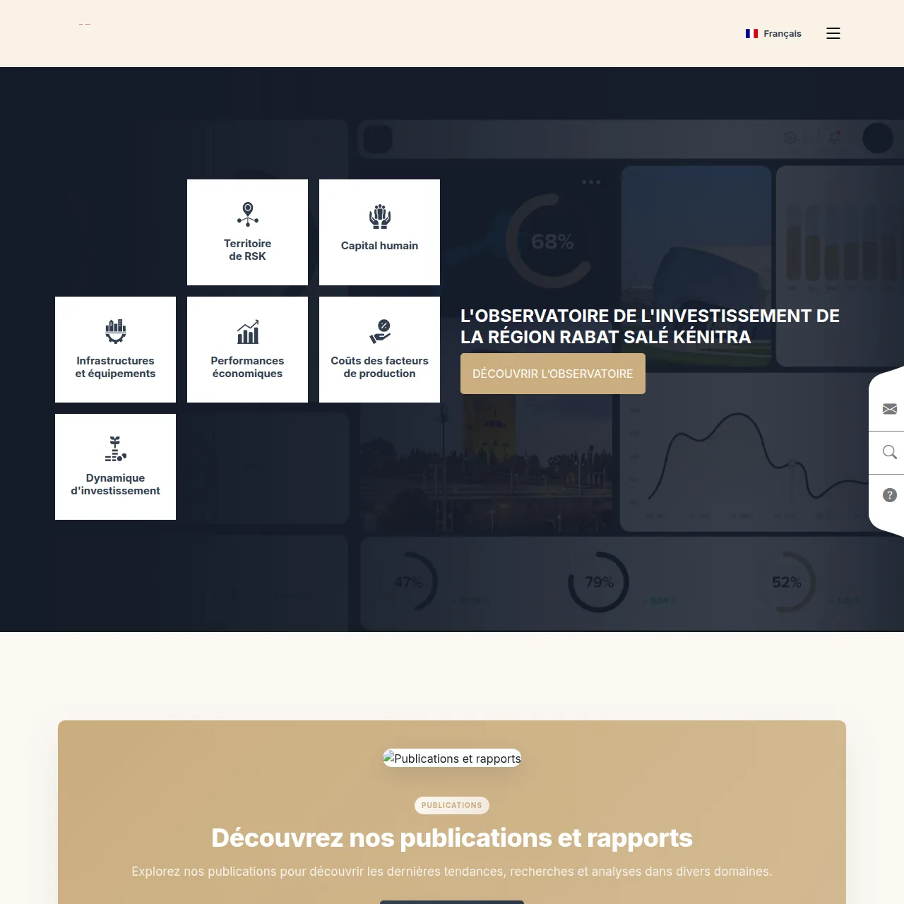 Screenshot des Rabat-Invest-Portals in Marokko — Investitionsbeobachtungsstelle